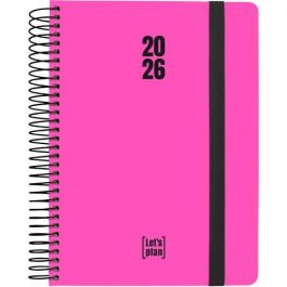 Agenda Anual (2026) Grafoplas Neon Espiral Tapa Extradura Con Goma A5 210X150 D/P Fucsia Precio: 12.79000008. SKU: B13QZ76K9D