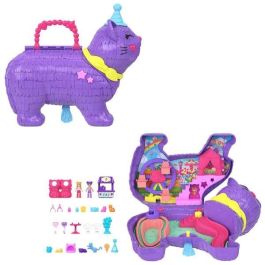 Mattel Cofre para Mini Muñecas Polly Pocket Gatito Piñata Partyland con 23 Accesorios Sorpresa Mattel Cofre para Mini Muñecas Polly Pocket Gatito Piñata Partyland con 23 Accesorios Sorpresa