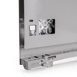 Emuca Cajón exterior Vertex con regulación 3D de altura 131mm, 40kg, profundidad 450mm, Acero, Pintado aluminio