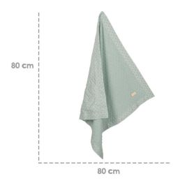 Roba Manta Orgánica para Bebé Lil Planet ROB4005317327280 GOTS 80x80 cm Lunares Verde