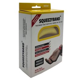 SQUEEZYBAND Pulsera Dispensadora de Gel Hidroalcohólico Ajustable Amarillo 15ml para Adulto