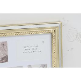 DKD Home Decor Marco Multifoto Tradicional Dorado Plateado 5 Fotos 2 Unidades 46.5 x 40 cm