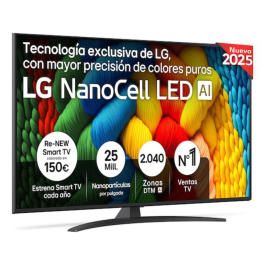 LG 55NANO81A6A Televisor NanoCell AI 55" 4K Ultra HD Smart TV Wifi Negro Precio: 397.50000037. SKU: B1HVPMJHEC