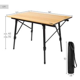 Mesa camping plegable aluminio glamping sabana aktive 90x57xh45/70cm Mesa camping plegable aluminio glamping sabana aktive 90x57xh45/70cm