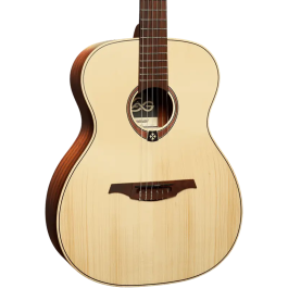 LAG Guitarra Acústica Nylon Auditorium Natural Abeto Engelmann Macizo Acabado Satinado