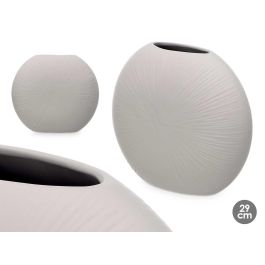 Jarrón de Cerámica Circular Gris 29 cm - Giftdecor (4 Unidades)