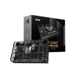 ASUS 90DA00C0-B09000 TUF Gaming ARGB PWM Fan Hub Controlador de ventilador 6 conectores 4 pines Negro