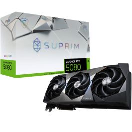 MSI SUPRIM GeForce RTX 5080 16GB GDDR7 16G SOC - Tarjeta Gráfica Gaming PCIe 5.0 Activa 3 Ventiladores, 2745MHz Boost