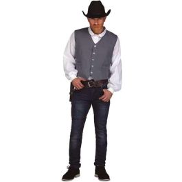 My Other Me Disfraz Chaleco Vaquero Gris para Adulto Talla M - 100% Poliéster