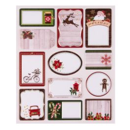 Etiquetas Regalo Bolsa Apli Navidad Piñas Navidad 1H (19816) 5 unidades