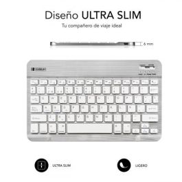 Teclado Bluetooth Subblim SUB-KBT-SM0001 Plateado Qwerty Español