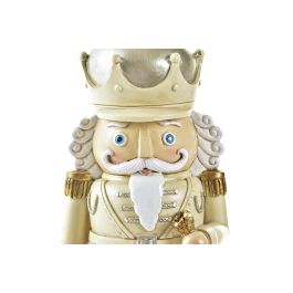 DKD Home Decor Figura Navidad Moderna de Resina Dorado, Plateado y Blanco 6x14.5x8.5 cm (2 Unidades) Surtido Aleatorio