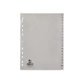 Q-connect Separador Alfabético Plástico A-Z DIN A4 Multitaladro