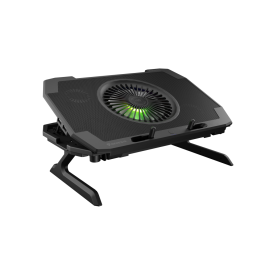 GENESIS Oxid 850 Almohadilla Refrigeradora para Portátil 17.3" con 5 Ventiladores, Iluminación RGB, Ajuste de Altura y 2 Puertos USB Negro Precio: 37.50000056. SKU: S5615225