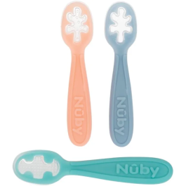 Nuby Set de 3 Cucharas de Silicona para Bebé A Partir de 6 Meses - NUB0039175812019 - Rosa, Azul, Verde Precio: 22.88999955. SKU: B1A3EAVZ48