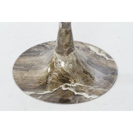 DKD Home Decor Mesita Auxiliar Glam 51 x 51 x 51 cm Simil Marmol Marron Dorado