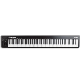 Alesis Q88 Mkii Controlador de Teclado USB-MIDI de 88 Teclas Semiponderadas y Sensibles a la Velocidad con Ruedas de Modulación, Pitch Bend y Salida MIDI