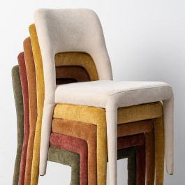 Silla Apilable Burdeos Tejido Salón 47 X 61 X 84 cm