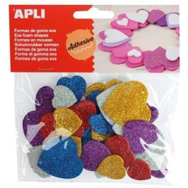 Apli Formas de Goma Eva Adhesivas Corazones con Purpurina Metalizada, Colores Surtidos, 50 Unidades Apli Formas de Goma Eva Adhesivas Corazones con Purpurina Metalizada, Colores Surtidos, 50 Unidades Precio: 2.6899994. SKU: B1EVYA9FHE