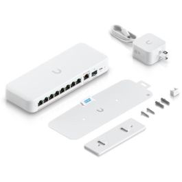 Ubiquiti 60 Gbps, Forwarding Rate 45 Mpps, 256 VLANs Soportadas, Alimentación AC/DC Externa 15W