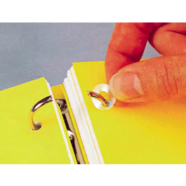 Liderpapel Arandela Autoadhesiva Blanca Blister de 100 Unidades para Conservación de Hojas Taladradas