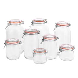 La Mediterranea Tarro Hermético de Vidrio con Cierre Clip 500 ml (12 Unidades)