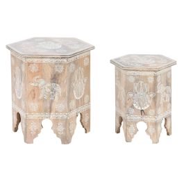 Mesita Auxiliar Indio DKD Home Decor Natural 41.5 x 49 x 48 cm Set de 2 Precio: 140.49999942. SKU: B1B267NAQM