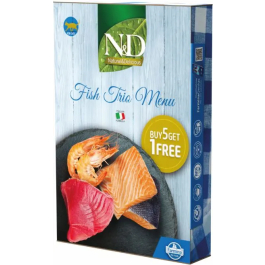 Farmina N&D Cat Natural Fish Trio Menu Comida Húmeda para Gatos Sabor Pescado Variado Pack 6 Latas x 70 gr Precio: 6.5000001. SKU: B15ZRJQS9Z