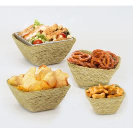 Privilege Cesta de Seagrass Cuadrada 16 x 16 x 8 cm (24 Unidades)