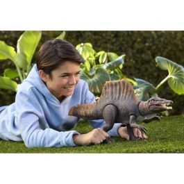 Mattel Figura Dinosaurio Jurassic World Spinosaurus, 25.4x55.83x11.43 cm, Edad 4+ años, Incluye Pilas LR44