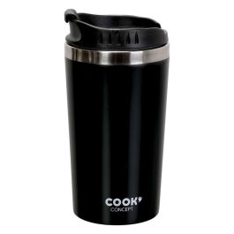 Cook Concept Mug Térmico Doble Pared Take Away Acero Inoxidable 350 Ml Negro