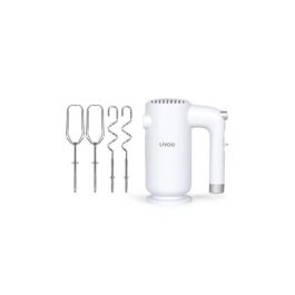 Livoo LIV1713288606220 Batidora Eléctrica 250 W, 5 Velocidades y Función Turbo, Blanco