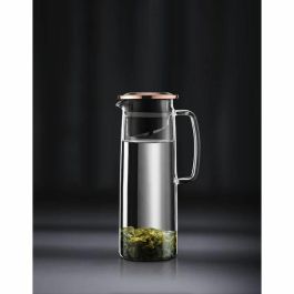 Bodum BOD0699965373641 Jarra de vidrio con infusor Biasca, Tapa de cobre con filtro, 1,2 L, Transparente