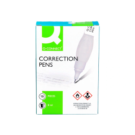 Q-connect Corrector Lápiz Roller Punta Metálica 8 ml Control de Flujo