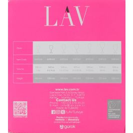 Lav Set 6 Copas Vino Empire 245 Cc Ø6.3x7x17 Cm (4 Cajas)