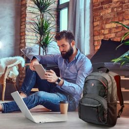 Port Designs Mochila Houston para Portátil 14-15.6 pulgadas con Compartimento Ergonómico, Bolsillo Tablet 10.1'' y Organizador