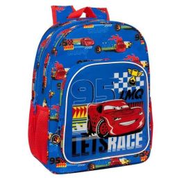 Mochila Escolar Cars Race ready Azul 33 x 42 x 14 cm