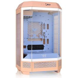 Thermaltake Tower 300 Peach Fuzz Micro Torre para PC Color Durazno, Soporte Ventiladores 120/140mm y Discos Duros 2.5/3.5 Pulgadas