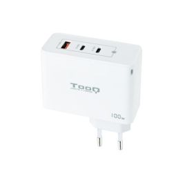 Cargador de Pared TooQ TQWC-GANQC2PD100W/ 2xUSB Tipo-C/ 1xUSB/ 100W Precio: 34.50000037. SKU: B133RZQHTR