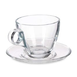 Vivalto Taza de Vidrio para Café 170 ml con Plato, 12x8x12 cm (24 Unidades) Vivalto Taza de Vidrio para Café 170 ml con Plato, 12x8x12 cm (24 Unidades)