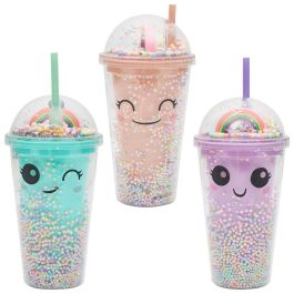 The Concept Factory Mug con Pajita Kawaii 350 ml - Diseños Surtidos