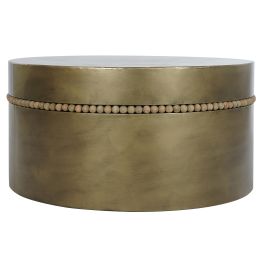 Mesa auxiliar DKD Home Decor 76 x 76 x 42 cm Dorado Metal
