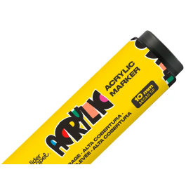 Liderpapel Rotulador Acrilico Base Agua Todo Tipo de Superficie Punta Rectangular 10 mm Amarillo