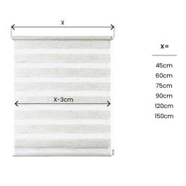 Cintacor - Stor Planet Estor Enrollable Clip & Fix Noche & Día Lino 120x180cm