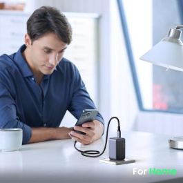 UGREEN 35042 Cargador Nexode Air 65W, 2x USB-C, 1x USB-A, Carga Rápida, Gris