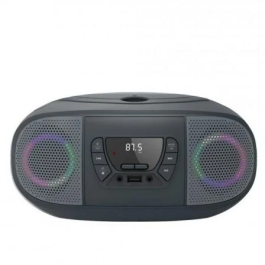Fonestar BOOM-GO-G Radio CD Bluetooth USB Portátil con Efectos Luminosos Gris