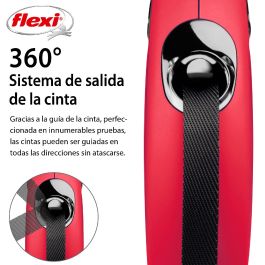 Flexi New Classic Correa de Cinta 5 Metros Talla S Rojo