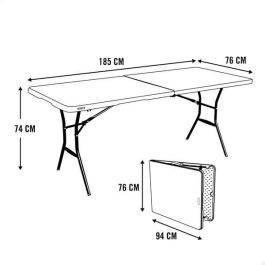 Mesa Plegable Lifetime Blanco 185 x 74 x 76 cm Acero Plástico