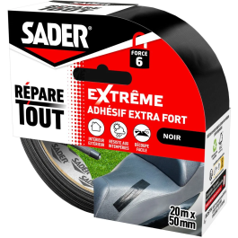 Sader Cinta Adhesiva Extra Fuerte AAAVH55062 20 m x 50 mm, Negro, Interior y Exterior para Todas las Superficies Precio: 38.6232. SKU: B19DZVABJZ
