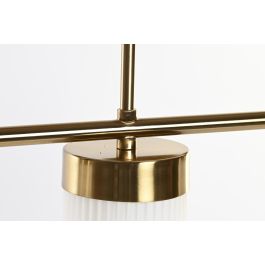 DKD Home Decor Lámpara Techo Moderno Dorado Blanco Metal Cristal 60 x 15 x 25 cm